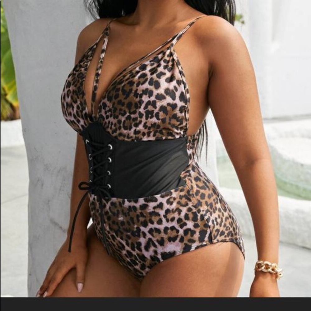 Animal print bathing suit still in original bag